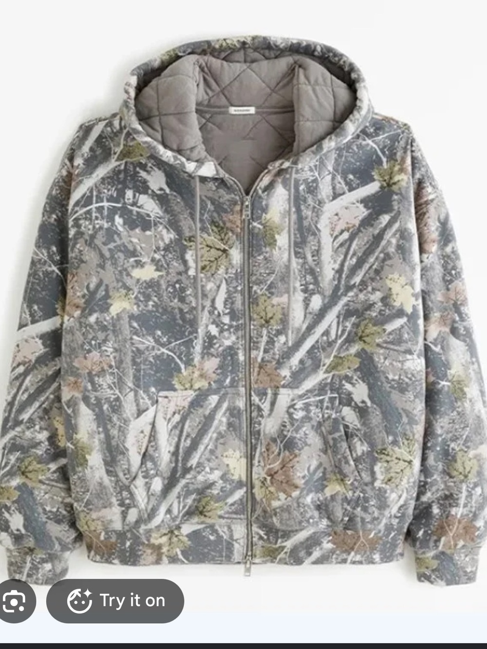 Abercrombie Quilted Camo Hoodie